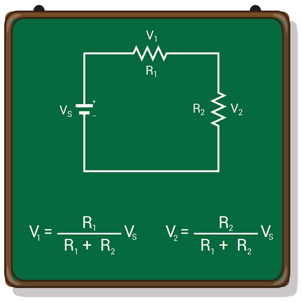Voltage divider rule in electronics