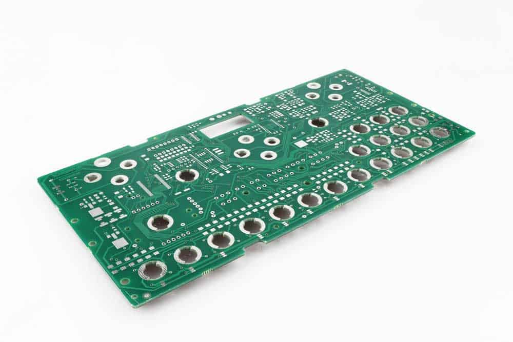 An unassembled PCB prototype